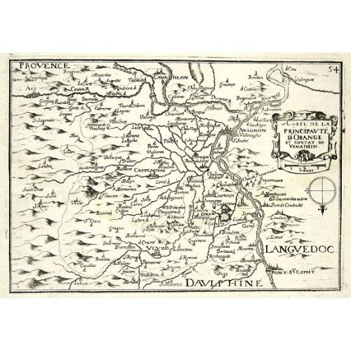 Old map image download for CARTE DE LA PRINCIPAUTE D'ORANGE ET CONTANT DE VENAISSIN