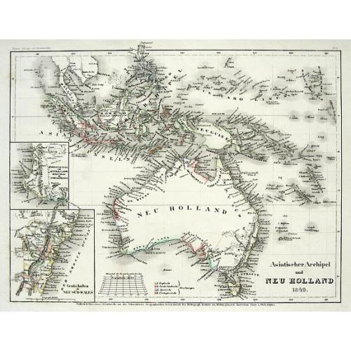 Old map image download for ASIATISCHER ARCHIPEL UND NEU HOLLAND 1849