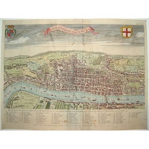 Old map image download for A View of London about the Year 1560