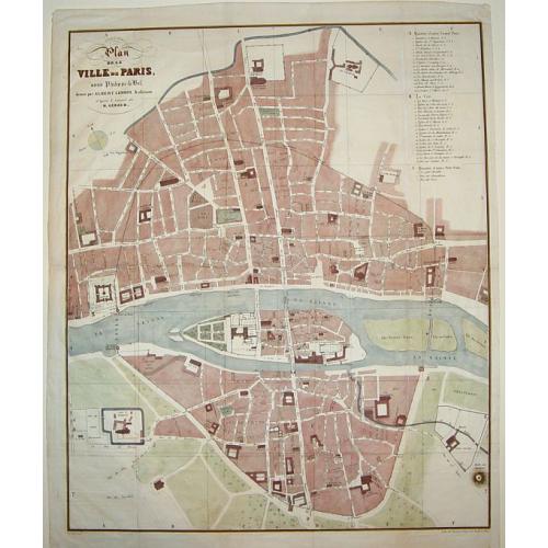 Old map image download for Plan de la Ville de Paris, sous Phillipe de Bel...