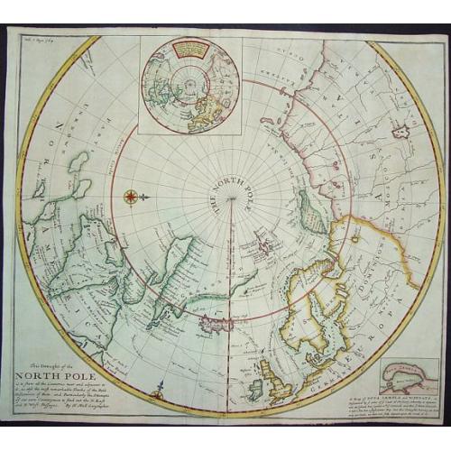 Old map image download for This Draught of the North Pole...to find out the N. East and N. West Passages