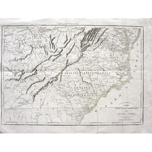 Old map image download for Carta delle provincie meridionali degli Stati - Uniti