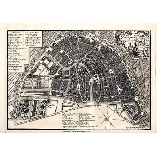 Old map image download for A plan of the City of Amsterdam