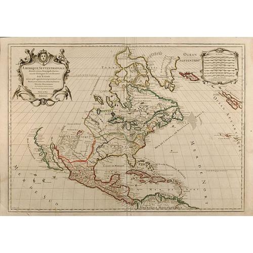 Old map image download for Amerique Septentrionale divisee en ses Principales Parties