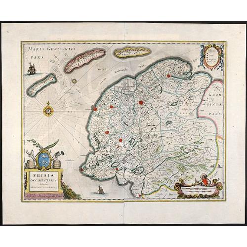 Old map image download for Frisia Occidentalis, Auctoribus Adriano Metio et Gerardo Freitag