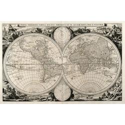 Orbis Terrarum Tabula Recens Emendata et in Lucem Edita per N. Visscher