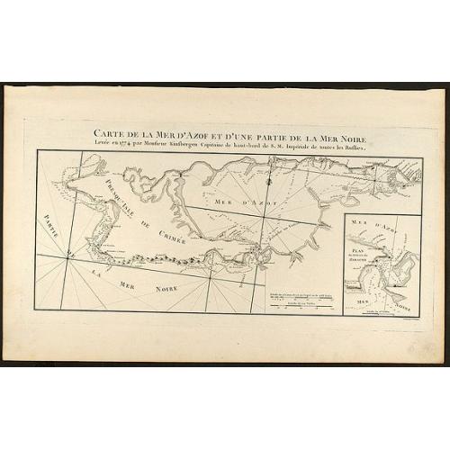 Old map image download for Carte de la Mer d\'Azof et d\'une Partie de la Mer Noire