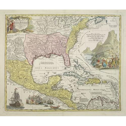 Old map image download for Regni Mexicani seu Novae Hispaniae, Floridae, Novae ..