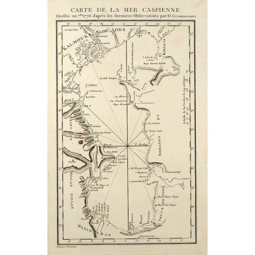 Old map image download for Carte de la Mer Caspienne