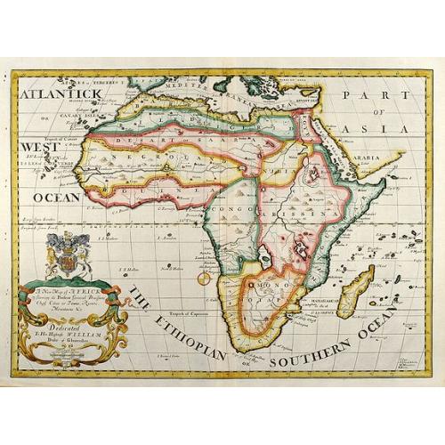 Old map image download for A New Map of Africk Shewing its Present General Divisions Cheif Cities or Towns, Rivers, Mountains &c.