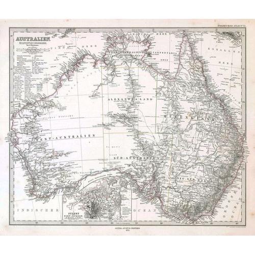 Old map image download for Australien.