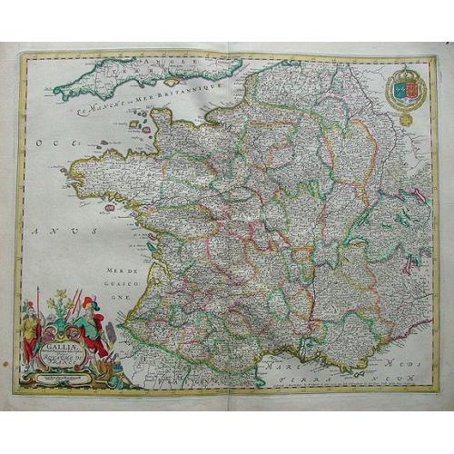 Old map image download for Galliae nova et accurata descriptio vulgo royaume de france.