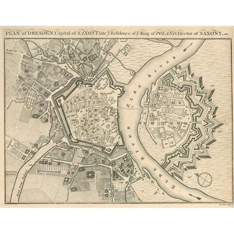 Plan of Dresden, Capital of Saxony.