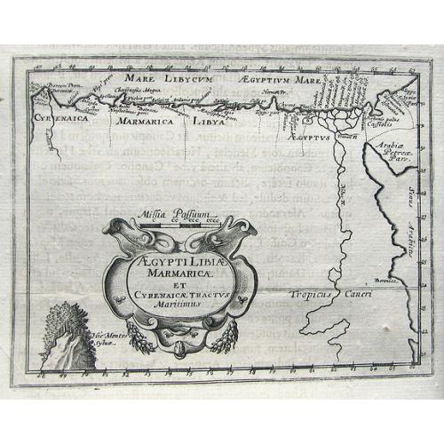 Old map image download for Aegypti Libiae Marmaricae Et Cyrenaicae Tractus Maritimus.