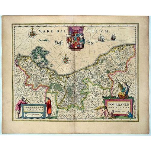 Old map image download for Pomeraniae Ducatus Tabula. Amstelodami, Guiljelm Blaeuw excudit.