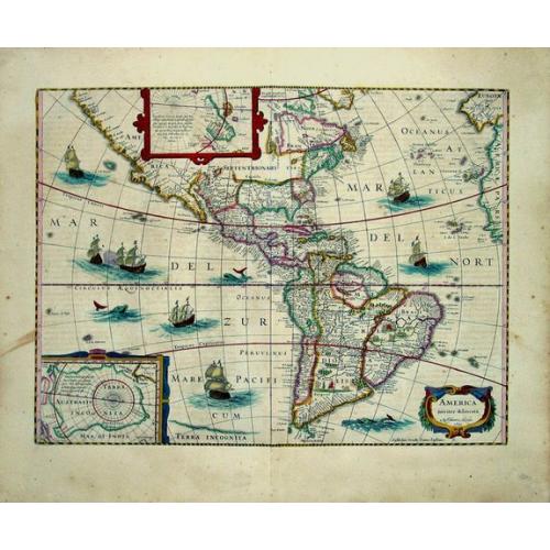 Old map image download for AMERICA / noviter delineata / Auct: Henrico Hondio 1641 / Amstelodami, Excudit Ioannes Ianssonius