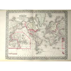 Map of the World on Mercators Projection... & Eastern Hemisphere