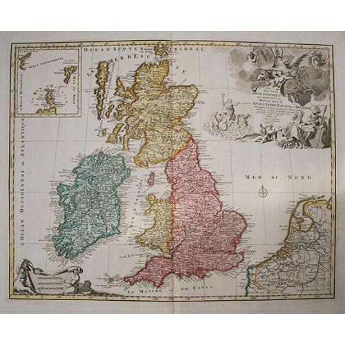 Old map image download for Les Isles Britanniques qui contiennent les Royaumes d' Angleterre, Escosse, et Irlande distingues en leurs principales Provinces...