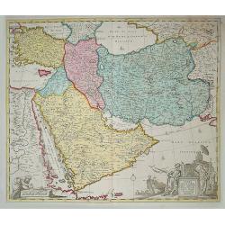 Carte de la Perse de l'Armenie de la Natolie & de l'Arabie by Jan B Elwe MDCCXCII