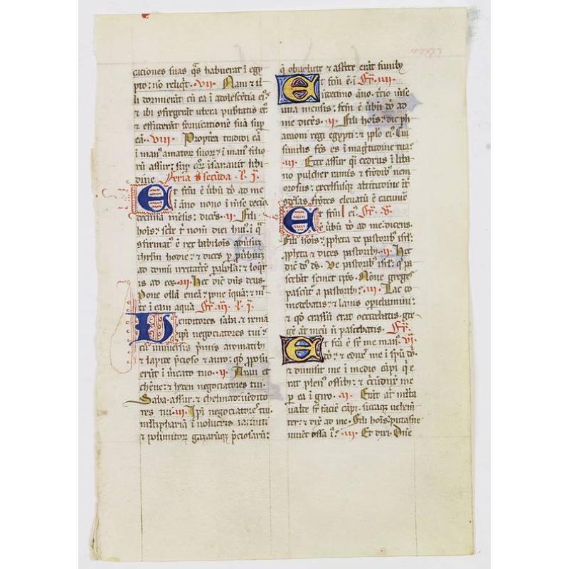 A leaf from a Breviary, of Carthusian use, on vellum.