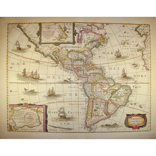 Old map image download for America noviter delineata.