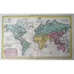 MAPPE-MONDE ou CARTE GENERALE de toutes les parties du GLOBE, MAPPE-MONDE ou CARTE GÈNÈRALE de toutes les parties du GLOBE, corrigée et augmentée des Découvertes du Cap. COOK, de celles de la PEROUSE en 1801, de VANCOUVER, de MACKENSIE en 1802...