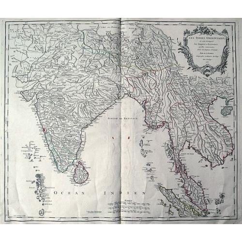 Old map image download for Les Indes Orientales ou sont distingues les Empires et Royaumes quelles contiennent, tirees du Neptune Oriental.