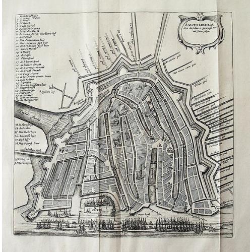 Old map image download for AMSTELREDAM Soo deselue is geweest tot int Jaer 1612