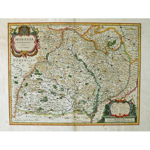 Old map image download for MORAVIA MARCHIONATUS Auctore I.A. Comenio.