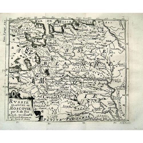 Old map image download for RUSSIE BLANCHE OU MOSCOVIE par N. de Fer