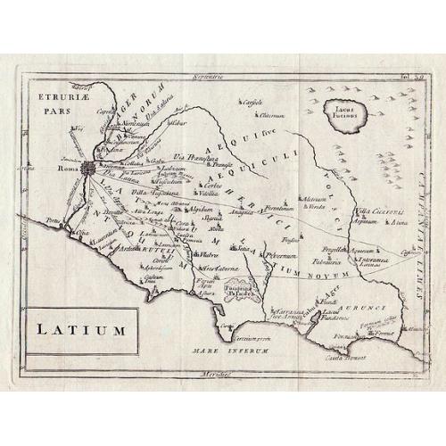 Old map image download for [3 Maps] Latium, Italia propria, Magna Graecia Italiae antiquae pars.