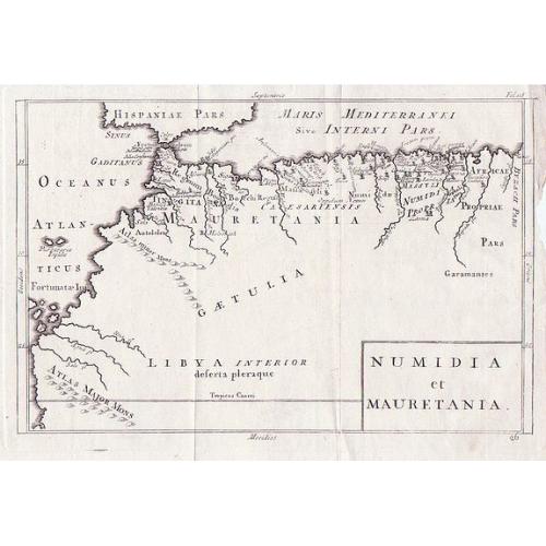 Old map image download for [Two maps] Numidia et Mauretania\' and \'Syrtes Byzacium et Africa Propria.