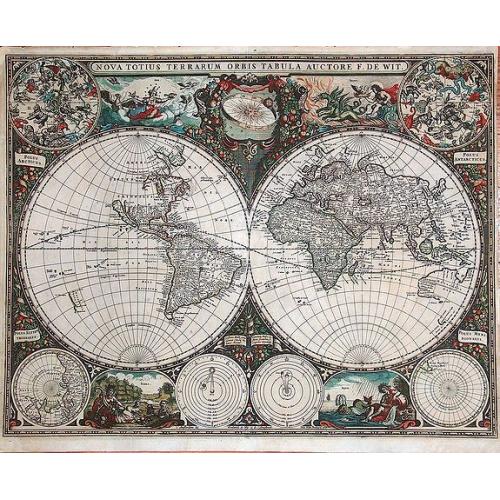 Old map image download for Nova totius terrarum orbis tabula auctore F. de Wit.