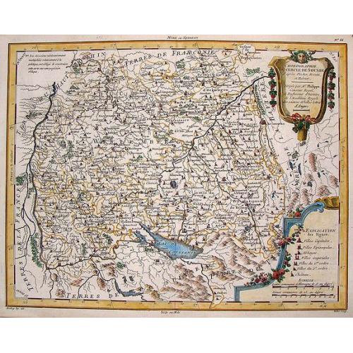 Old map image download for Chorographie du Cercle de Souabe d\'apres Vischer, Homan & Hubner.