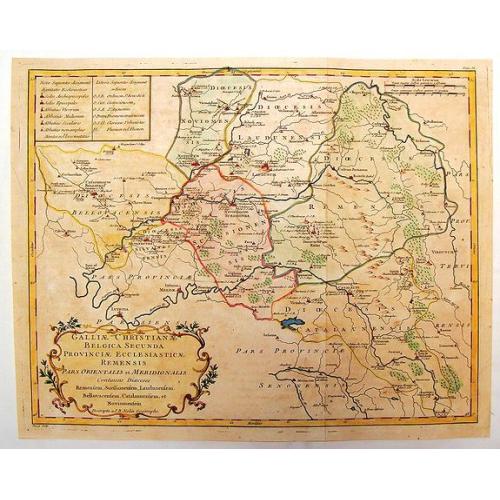 Old map image download for Galliae Christianae Belgica Secunda Provinciae Ecclesiasticae Remensis