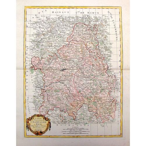 Old map image download for Carte du Gouvernement de Champagne et Brie