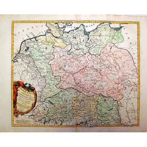 Old map image download for Germania Antiqua in Quator Magnos Populus.