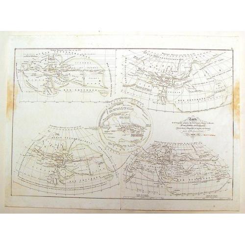 Old map image download for Carte de la Geographie Primative des Grecs d'apres Homere et Hesiode