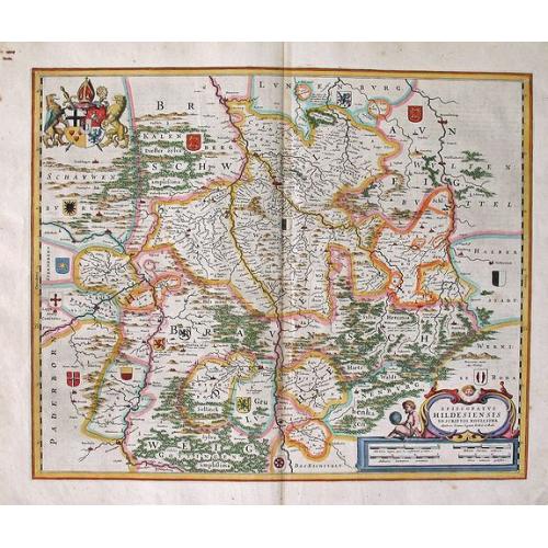 Old map image download for Hildesheim: Episcopatus HILDESIENSIS Descriptio ...