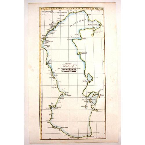 Old map image download for Essai D'Une Nouvelle Carte de la Mer Caspienne.