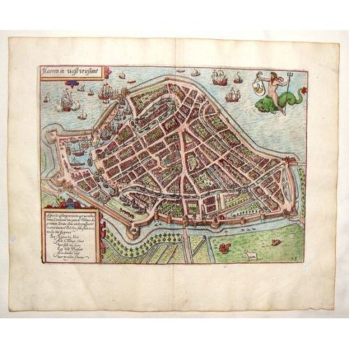 Old map image download for Hooren in Westvrieslant.