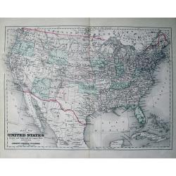Map of the United States Drawn and Engraved on Copper-Plate Expressly for Johnson's Universal Cyclopaedia.