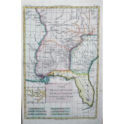 Carte de la Louisiane et de la Floride