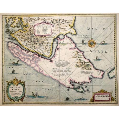 Old map image download for Freti Magellanici ac novi Freti vulgo Le Maire exactissima delinatio... 