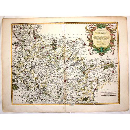 Old map image download for Atrebates. Evesche d'Arras Comte d'Artois.