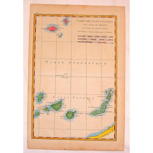 Old map image download for Carte des Isles Canaries.