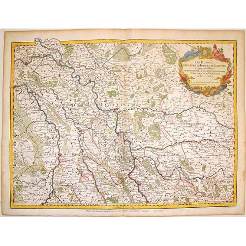 Old map image download for Les Duches de Cleves de Juliers, de Limbourg.