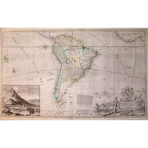 Old map image download for Map of South America, according to the Newest and most exact observations. . .