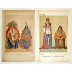 Cavaliere Yuto e Capo Arrapohe & Capo Sioux Yanctons e Capo Ponkas. (2 prints)