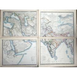 Map of the Countries lying between Turkey & Birmah, comprising Asia Minor, Persia, India, Egypt & Arabia, and including the Black, Caspian & Red seas by James Wyld, Geographer to the Queen, Charing Cross East. Model of the Earth, Leicester Square, London.